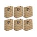 Clairefontaine 32457-3Cpack - Een set van 6 bruine Kraft geschenkzakjes - Medium - 21,5 x 10,2 x 25,3 cm - 210 g - Patroon: Tanit- Geschenkverpakking, Ideaal voor: Boek, Spel, Kleine geschenken