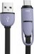 2-in-1 USB-kabel met USB-C en micro-USB-adapter