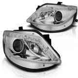LLCTOOLS Seat LED-koplampen met dagrijverlichting, chroom, met LED-knipperlichten