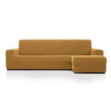 MAXIFUNDAS FUNDAS DE SOFA & CHAISE LONGUE. Overtrek voor chaise longue, zeer elastisch, reliëf, kort hoekdeel rechts (vooruit), geel, zeer elastische bankovertrek voor chaise longue