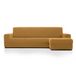 MAXIFUNDAS FUNDAS DE SOFA & CHAISE LONGUE. Overtrek voor chaise longue, zeer elastisch, reliëf, kort hoekdeel rechts (vooruit), geel, zeer elastische bankovertrek voor chaise longue