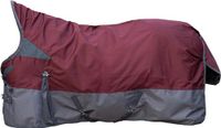 HKM Yukon 600D Highneck deken Donkerrood/Grijs 155