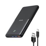 VRURC Externe accu, 30.000 mAh, USB C, powerbank, hoge capaciteit, snel opladen, 22,5 W, compact, draagbare batterij met 4 uitgangen en 3 ingangen, compatibel met telefoon, iPhone, Samsung Tablet