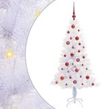 vidaXL Kunstkerstboom met 150 LED Wit 150 cm PVC en Staal