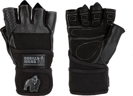 Gorilla Wear Dallas Wrist Wraps - Sporthandschoenen Unisex - Zwart - XL