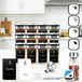 Pot à épices carré - Set de 12 bocaux de stockage en verre - 120 ml - Hermétique avec couvercle - Sans BPA - Réutilisable - Organisateur de cuisine