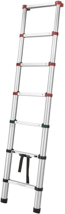 PARKSIDE Telescopische aluminium ladder - 200 cm - 7 treden - Soft-close