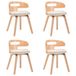 VidaXL Eetkamerstoelen 4 stuks Katoen/Polyurethaan Bruin/Crème