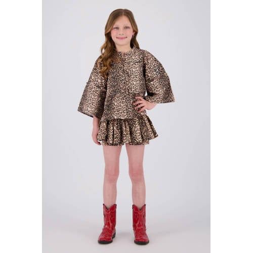Vingino Skort met panterprint bruin