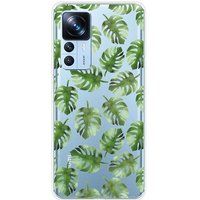 1001 coques Xiaomi Bedrukt siliconen hoesje compatibel met Xiaomi Mi 12T, Xiaomi Mi 12T Pro Feuilles de monstera