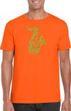 Bellatio Decorations Shoppartners Bv Gouden Saxofoon T-shirt Oranje Heren XL