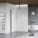FortiFura Galeria inloopdouche - 70x200cm - helder glas - mat zwart