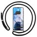 Tumundosmartphone Transparante beschermhoes voor Motorola Moto E22 / E22i met zwart koord