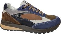 Australian Footwear Sparrow S11 Blauw Taupe Leer Combi Heren Sneakers - Blauw/Taupe - Maat 39
