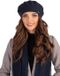 Vivisence Dames Winter Baret - Wolmix Met Zacht Gebreid Materiaal En Elastische Afwerking - Comfortabele Pasvorm Die Mooi Aansluit En Stijlvol Karakter Voor Dagelijkse Outfits En Cadeau Momenten - Donkerblauw