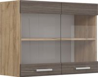 Vicco R-Line Glazen keukenkast – 80 cm Edel grijs