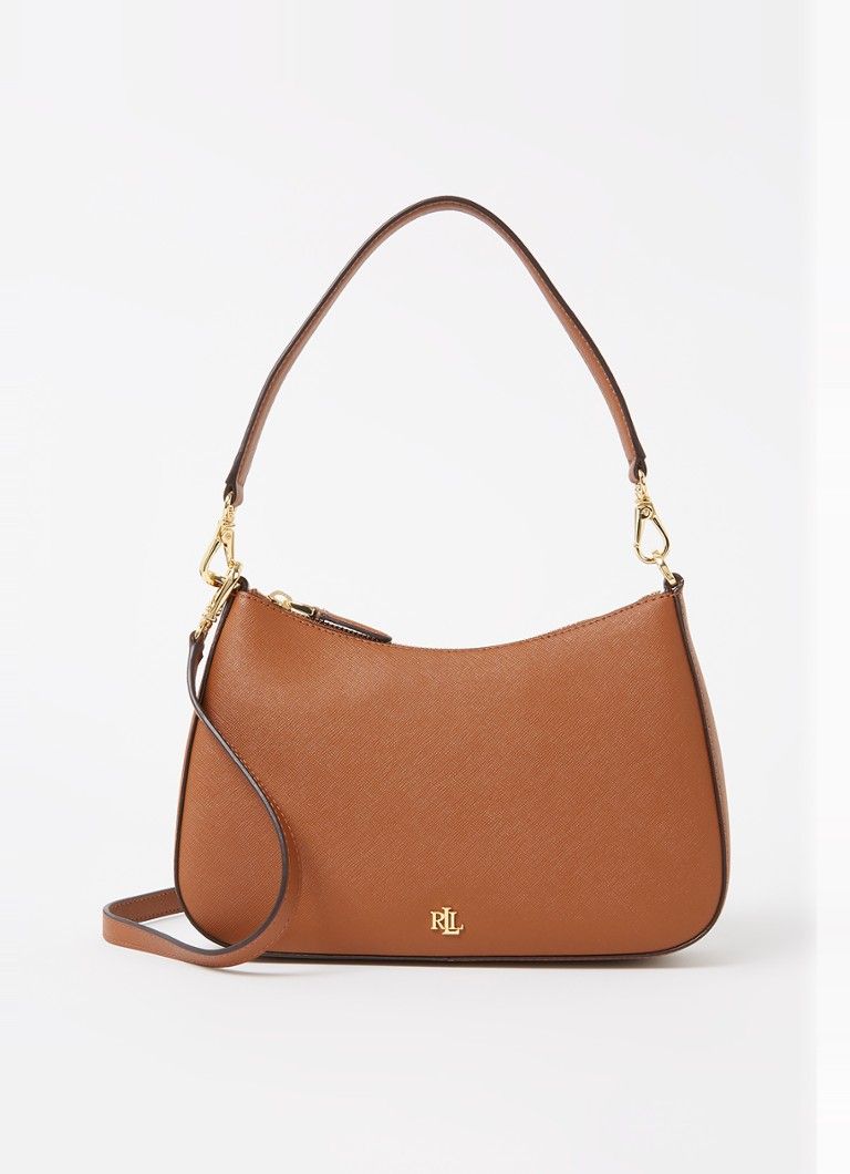 Ralph Lauren Schoudertas van leer met afneembare schouderband
