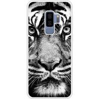 Samsung Galaxy S9 Tigre blanc et noir Verstevigd hoesje met sublimatie bedrukking