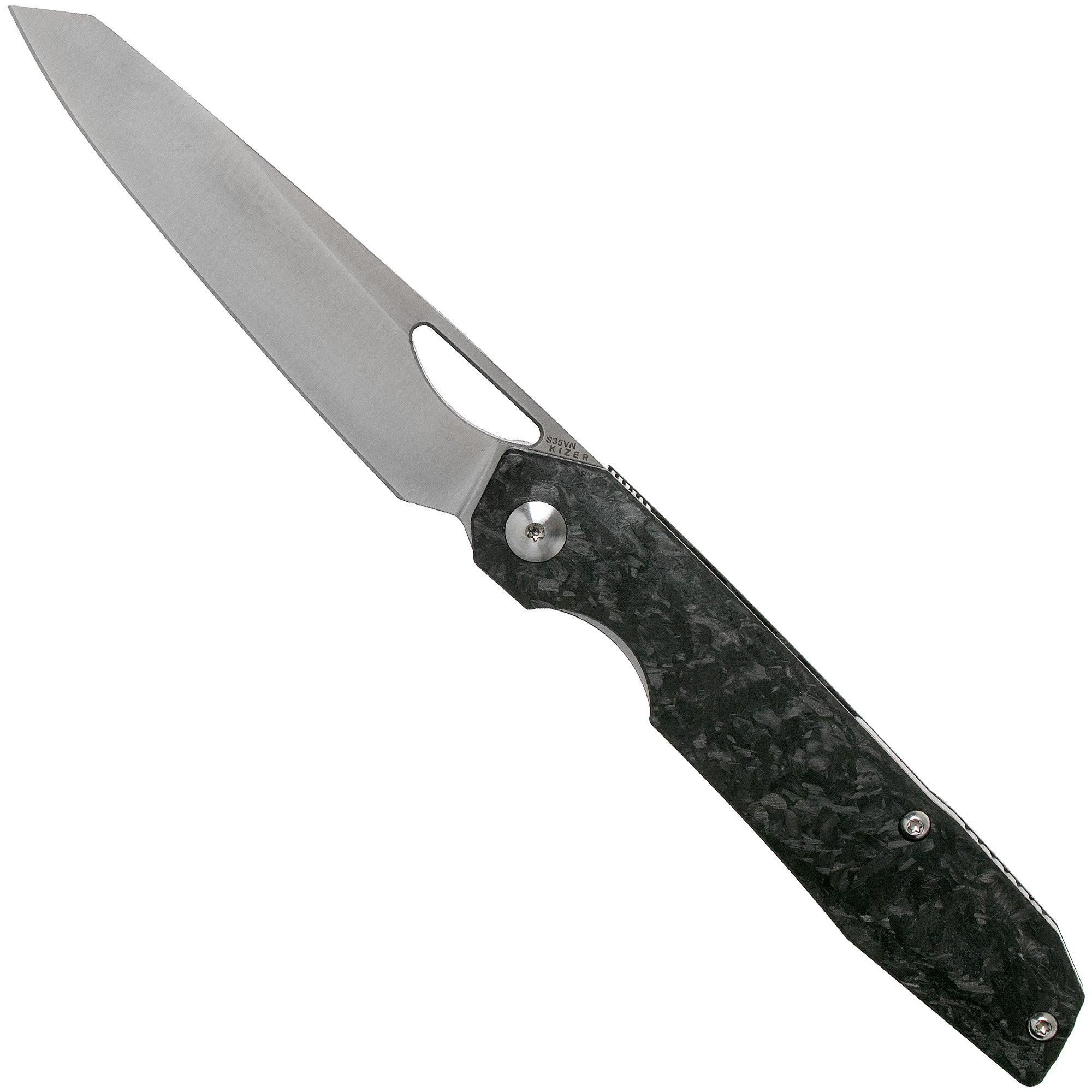 Kizer Genie Ki4545A2 Marbled Carbonfiber zakmes, Gage design - 6926319001122