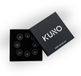 Kuno Kit de mesure - Set de bagues de mesure - 8 tailles - Plastique - Noir