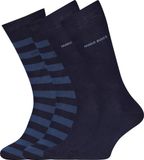 Hugo Boss Chaussettes rayées bloc pour hommes lot de 2 39-42 Bleu