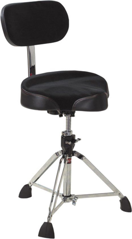 Gibraltar 9000 Serie Drumkruk met Rugleuning - Zwart