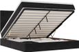 vidaXL Lit plateforme avec matelas et LED 200x200cm Velours Noir