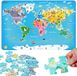 Classic World Houten Puzzel Wereldkaart Educatief Speelgoed 48 Stukjes