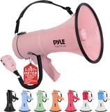 Pyle Megafoon Speaker – 50 Watt Draagbare PA Bullhorn met Sirene en Verstelbaar Volume – 50 Watt – Bereik tot 1100 m²