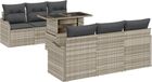 vidaXL Banc de jardin gris clair polyrattan