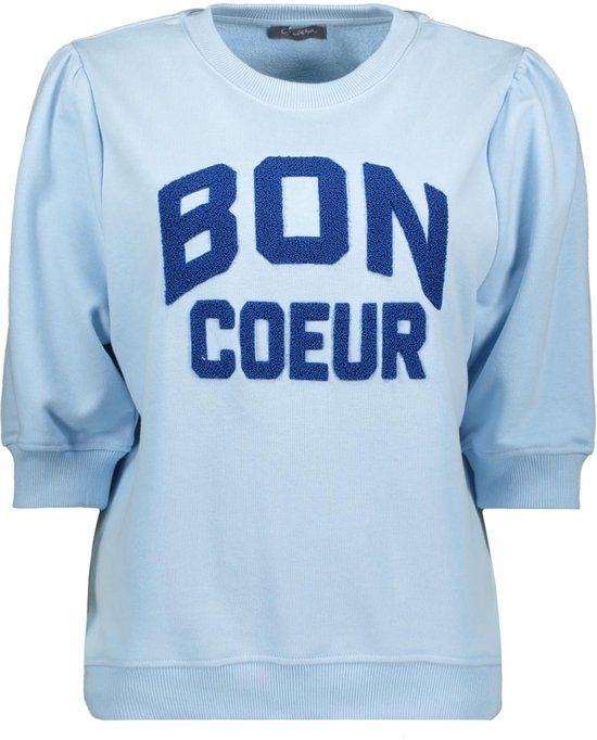 Geisha Trui Sweater Met Tekst 62029 41 Light Blue/cobalt Dames Maat - XXL
