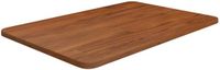 vidaXL Wastafelblad - 60x40x1,5cm - Behandeld - Massief Hout - Donkerbruin