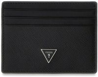 GUESS Leren Milano Card Holder Zwart