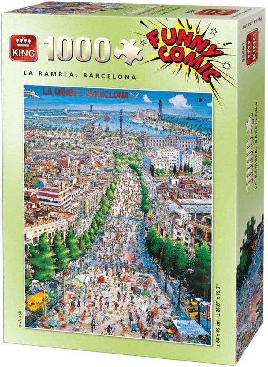 King Funny Comic La Rambla Puzzel 1000 stukjes