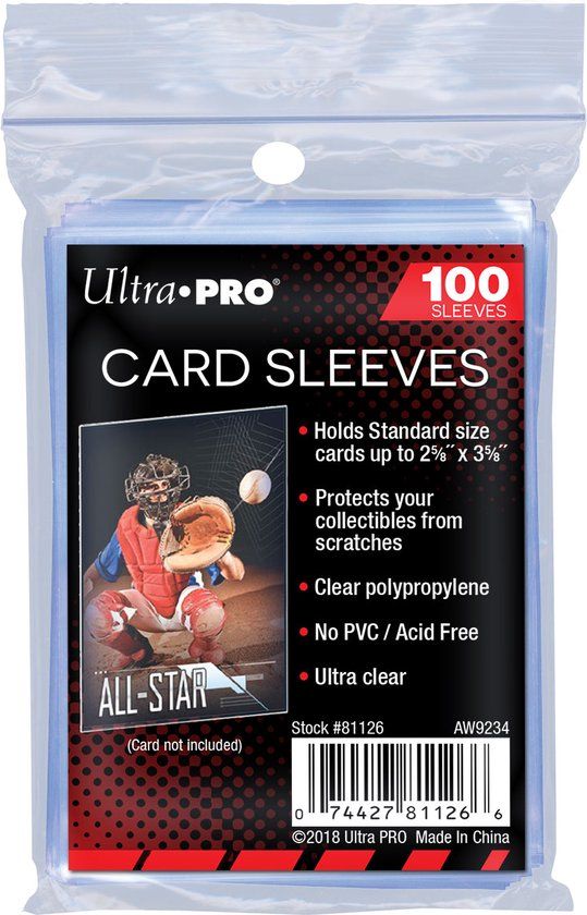 Ultra Pro TCG Sleeves - Blanco Clear - Standard Size - 100ct