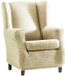 Eysa Aquiles elastische banksprei vleugelfauteuil kleur 00-ecru, polyester-katoen, 37 x 29 x 5 cm