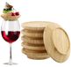 Omgoods - Set de 6 toppers de verre à vin en bois pour fêtes