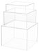 Écrans 3 Pack - Boîtes en Acrylique Transparent - Élévateurs Empilables - Vitrine Carrée - Élévateurs de Présentation - Durable et Pratique