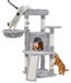 Poteau griffoir sisal - 107 cm - Stable - Avec maison pour chat et bac de couchage