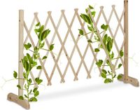 Merkloos / Sans marque Relaxdays plantenklimrek - uitschuifbaar tot 180 cm - houten trellis - klimplanten