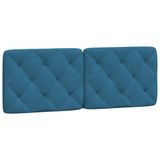 VidaXL Hoofdbordkussen 140 cm fluweel blauw
