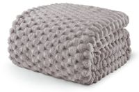 King Size Couette en Velours Jacquard 230x265cm Gris Clair