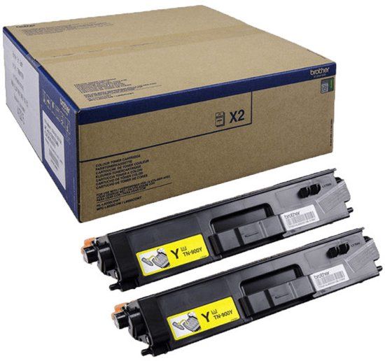 Brother TN-900YTWIN Geel Origineel Toner Cartridge