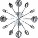 Atmosphera Horloge de cuisine argenté Cutlery 38cm