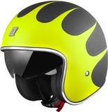 Bogotto V537 Wogi Mat Zwart Geel Jethelm - Helm
