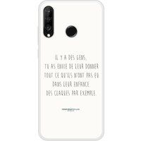 P30 Lite Citation 01 Bedrukt siliconen hoesje