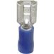 TRU COMPONENTS 1582964 Platte stekker (female) Insteekbreedte: 8 mm Insteekdikte: 0.80 mm 180 ° Deels geïsoleerd Blauw 1 stuk(s)