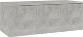 vidaXL meuble TV 80x34x30 cm bois traité gris béton