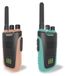 Talkie-walkie Set de 2 Vert et Jaune Portée 6 km Rechargeable
