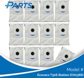 Ecovacs Deebot T30S AI Sacs à poussière (12 Pièces, alternative Plus.Parts® à DDB030025)